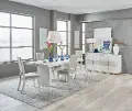 5PC:946/DINING Mirage White 5 Piece Dining Room Set