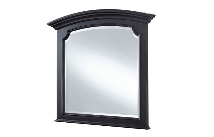 Traditional Rustic Dark Gray Arched Mirror - Townsend