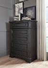 Rustic Traditional Dark Sepia Gray Chest of Drawers - Townsend
