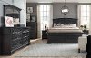 Traditional Dark Sepia Gray 4 Piece Queen Bedroom Set - Townsend