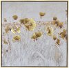 Golden Petals Framed Oil Canvas Wall Hanging