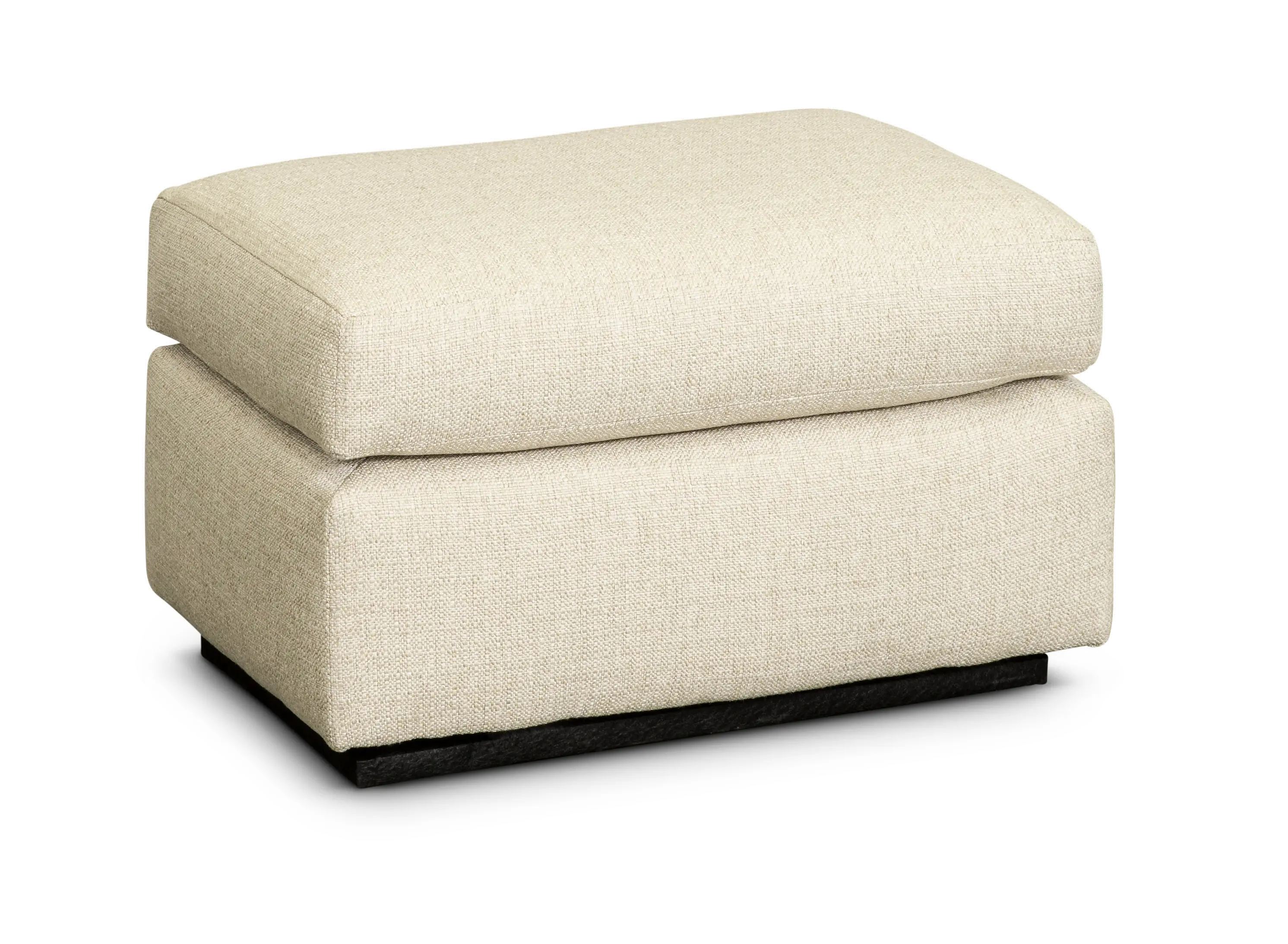 Transitional Oatmeal Beige Gliding Ottoman - Sugar Shack-1