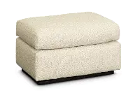 Transitional Oatmeal Beige Gliding Ottoman - Sugar Shack