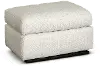 Transitional Glacier Off White Gliding Ottoman - Sugar Shack