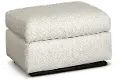 Transitional Glacier Off White Gliding Ottoman - Sugar Shack