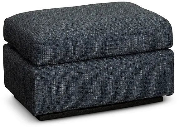 Transitional Navy Blue Gliding Ottoman - Sugar Shack-4