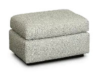 Transitional Gray Gliding Ottoman - Sugar Shack