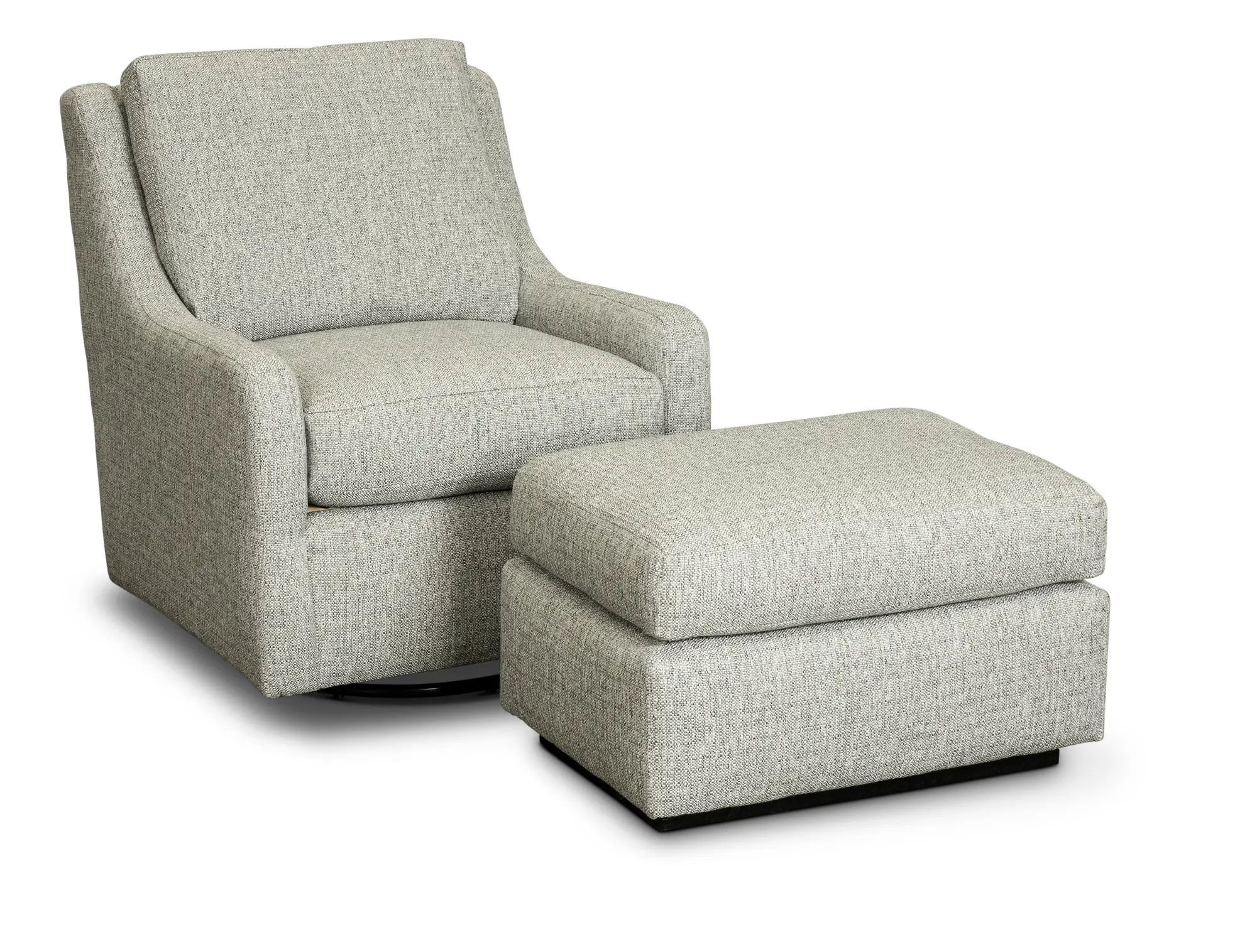 Transitional Gray Gliding Ottoman - Sugar Shack-3
