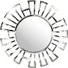 Contemporary Silver Aluminum Round Mirror - Calmar