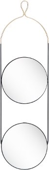 Gold and Black Round Wall Mirror - Zodiac