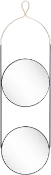 Gold and Black Round Wall Mirror - Zodiac
