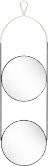 Gold and Black Round Wall Mirror - Zodiac