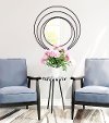Industrial Round Black Wall Mirror - Luna