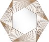 Modern Gold Hexagonal Wall Mirror - Aspect