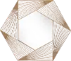 Modern Gold Hexagonal Wall Mirror - Aspect