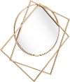 Modern Gold Metal Mirror - Vertex