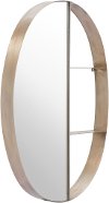 Antique Bronze Oval Shelf Wall Mirror - Latitude