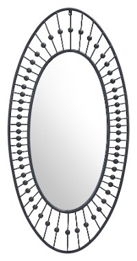 Black Oval Shaped Mirror - Cusp