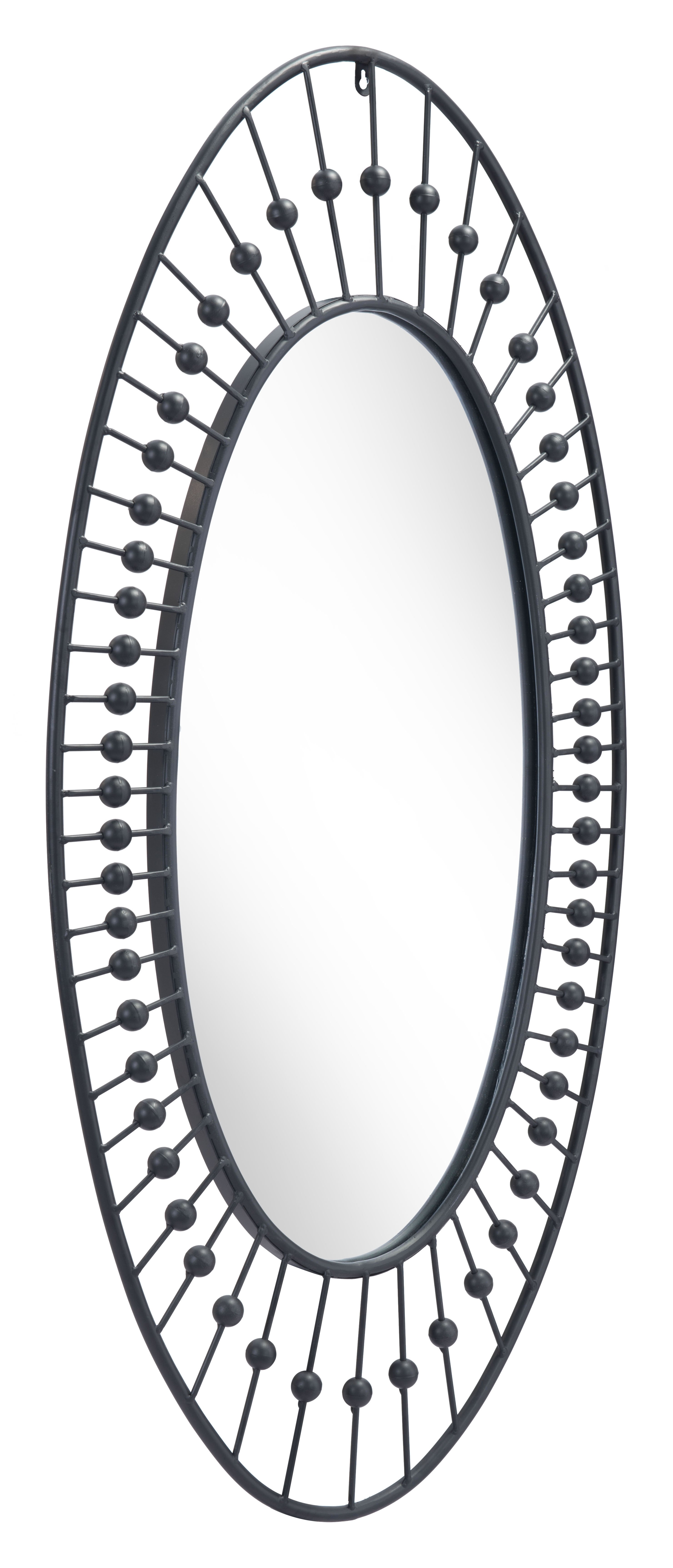 Black Oval Shaped Mirror - Cusp-2