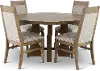 Loft Harbor Light Brown 5 Piece Round Dining Room Set