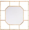 Modern Gold Bamboo-Style Square Wall Mirror