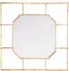 Modern Gold Bamboo-Style Square Wall Mirror