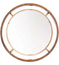 Round Gold Wall Mirror