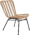Modern Natural Patio Dining Chairs - Lorena Set of 2