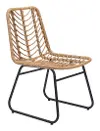 Pair of Modern Natural Patio Dining Chairs - Laporte