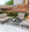 Dark Gray Patio Loveseat - Santorini