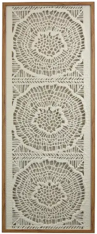 Natural Light Brown Paper Mache Shadow Box Wall Decor