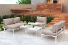 White Armless Patio Chair - Santorini