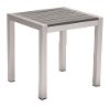 Brushed Aluminum Side Table - Cosmopolitan