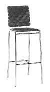Black Bar Stool (Set of 2) - Criss Cross