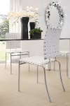 White Dining Room Chair (Set of 4) - Criss Cross