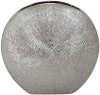15 Inch Silver Textured Oval Vase