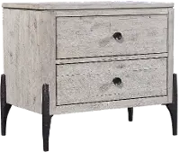 Zane Parchment White Nightstand