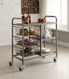 Metal and Wood Kitchen Cart with Wheels - Urban