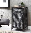 Black Metal Industrial Accent Storage Cabinet