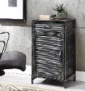 Black Metal Industrial Accent Storage Cabinet