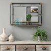 Industrial Mirror with Piping Frame and Shelf - Systems Storage