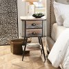 Washed Gray Industrial Side Table - Alta