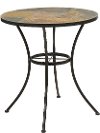 Round Table with Slate Top - Stone
