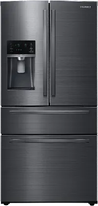 RF25HMIDBSG Samsung 24.73 cu ft 4 Door Refrigerator - 33 W Black Stainless Steel