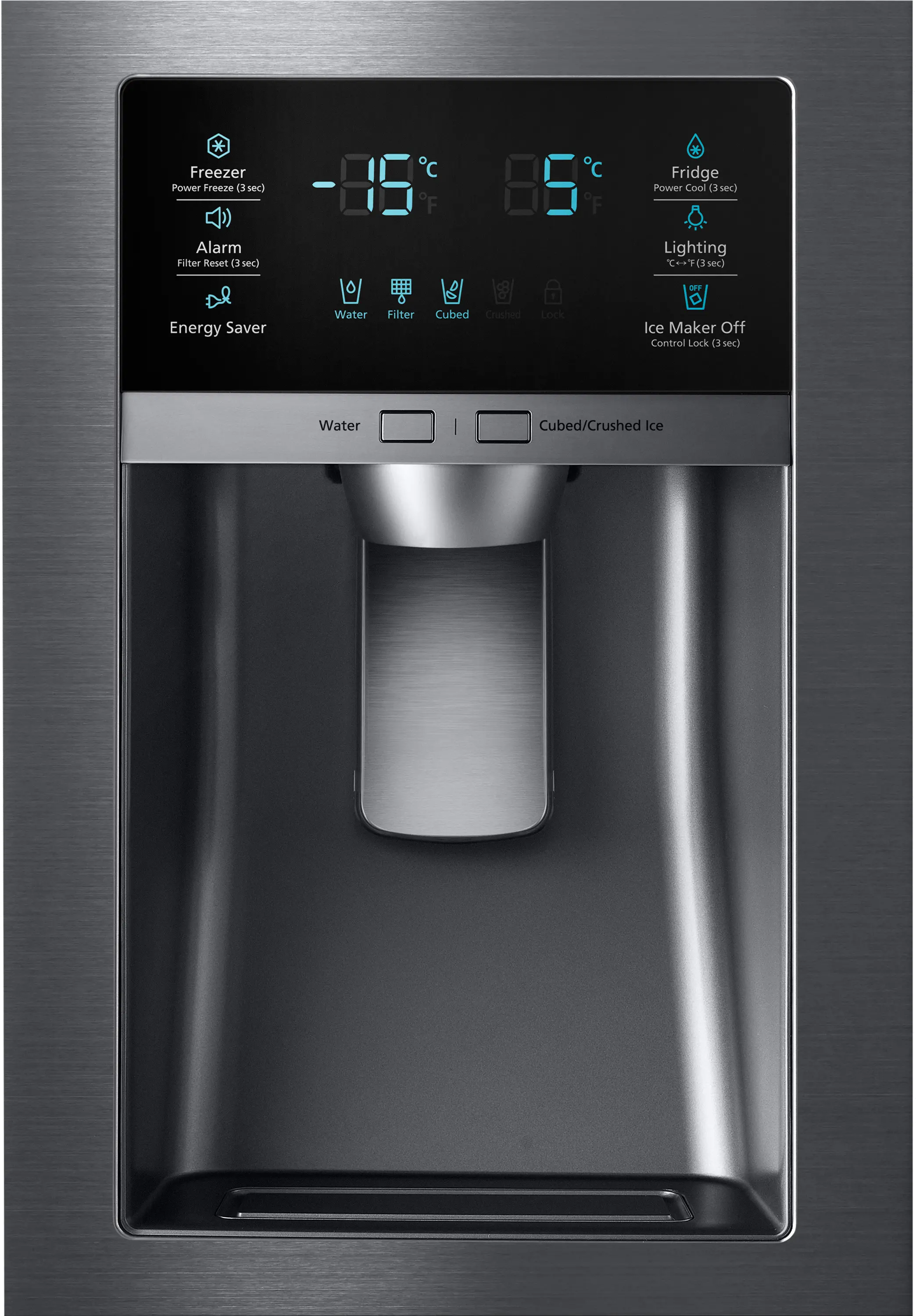 RF25HMIDBSG Samsung 24.73 cu ft 4 Door Refrigerator - 33 W Black Stainless Steel-3