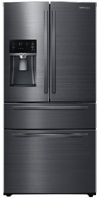 RF25HMIDBSG Samsung 24.73 cu. ft. 4 Door French Door Refrigerator with FlexZone Drawer - 33 Inch Black Stainless Steel