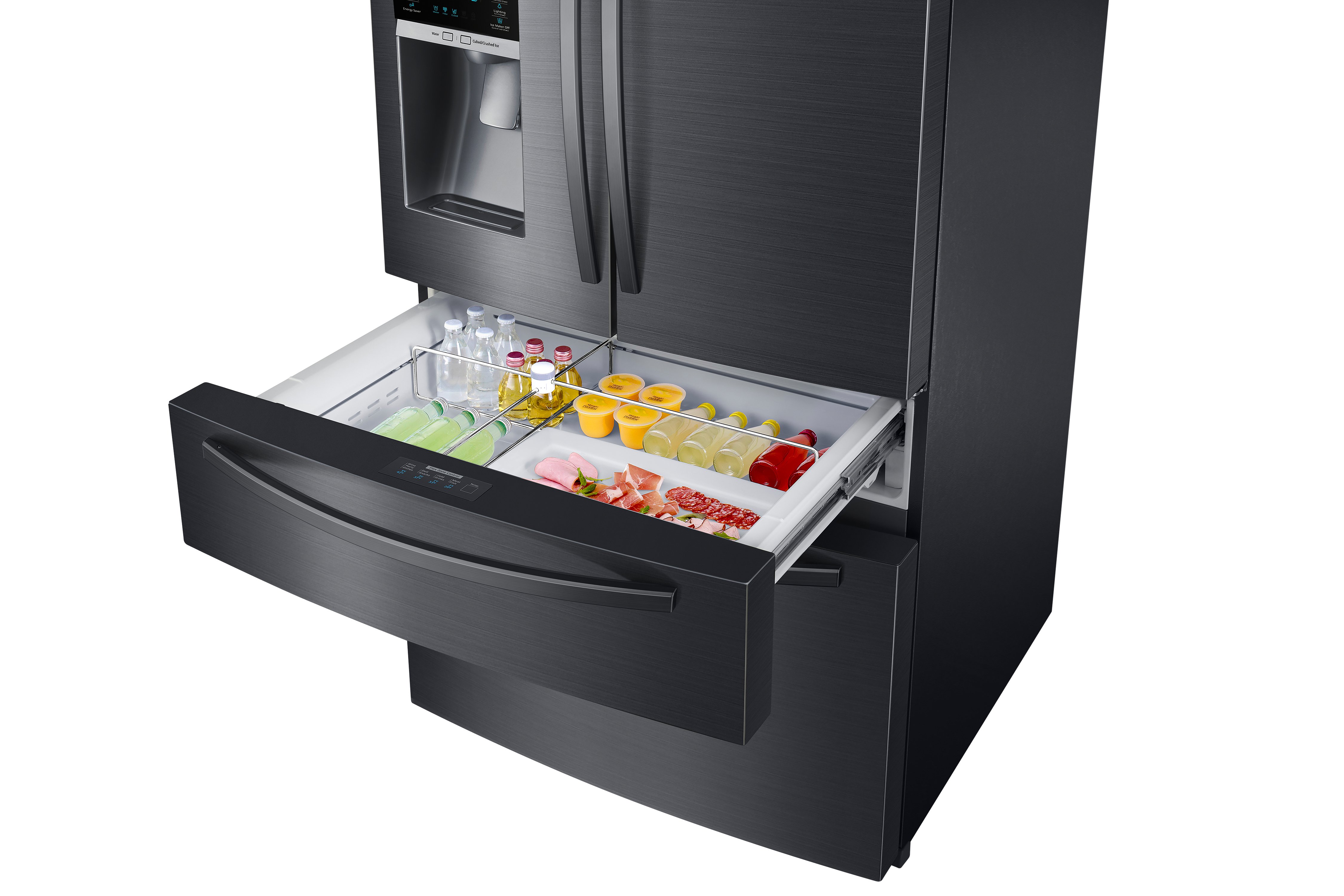 RF25HMIDBSG Samsung 24.73 cu. ft. 4 Door French Door Refrigerator with FlexZone Drawer - 33 Inch Black Stainless Steel-5