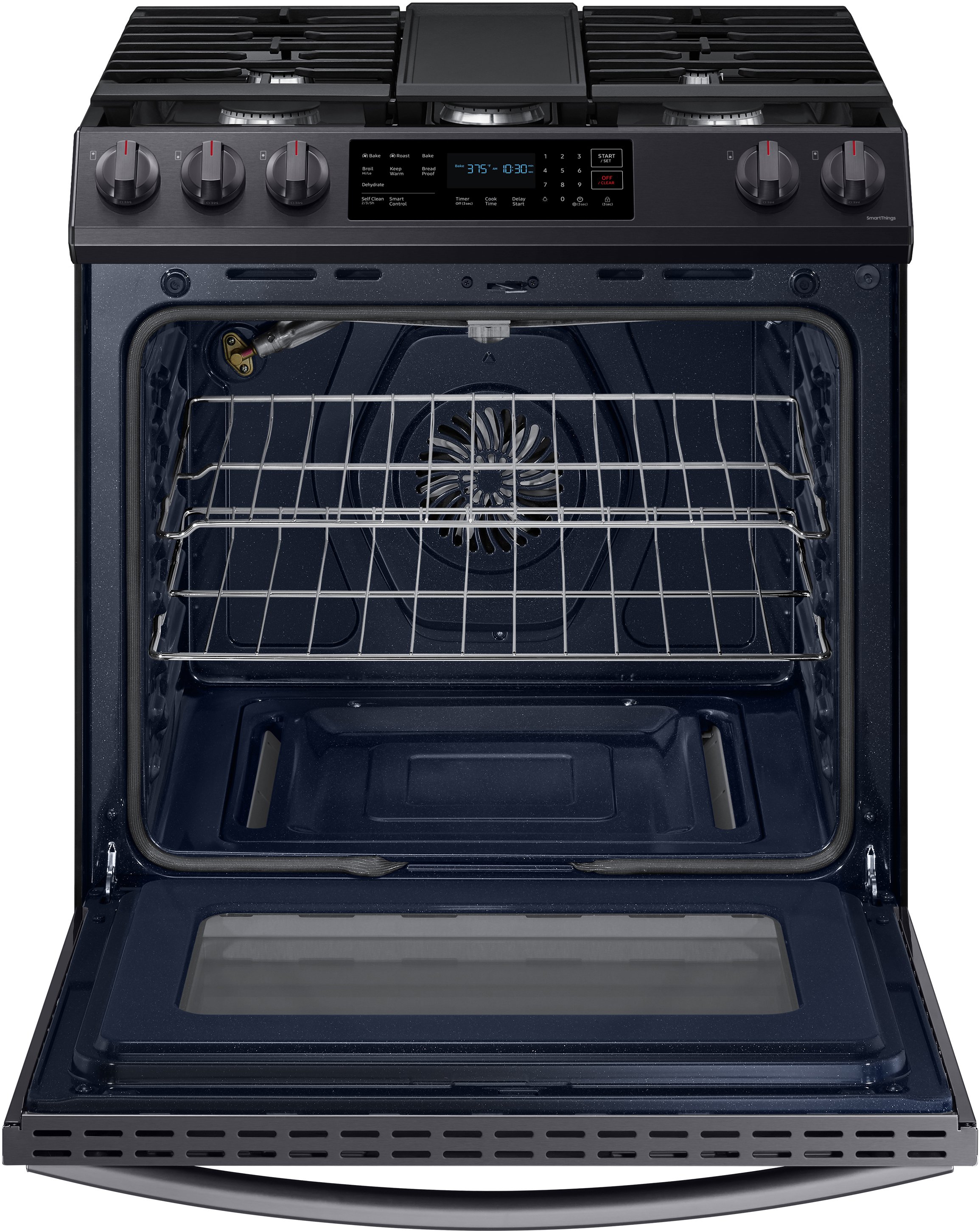 NX60T8311SG Samsung 30 Inch Slide In Gas Range - 6 cu. ft. Black Stainless Steel-2
