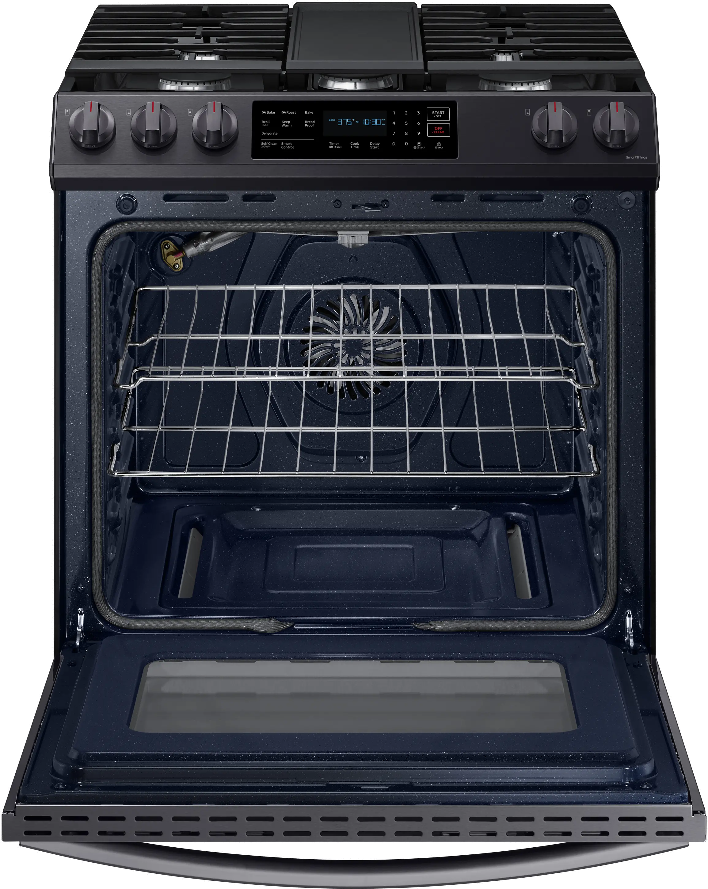 NX60T8311SG Samsung 30 Inch Slide In Gas Range - 6 cu. ft. Black Stainless Steel-2