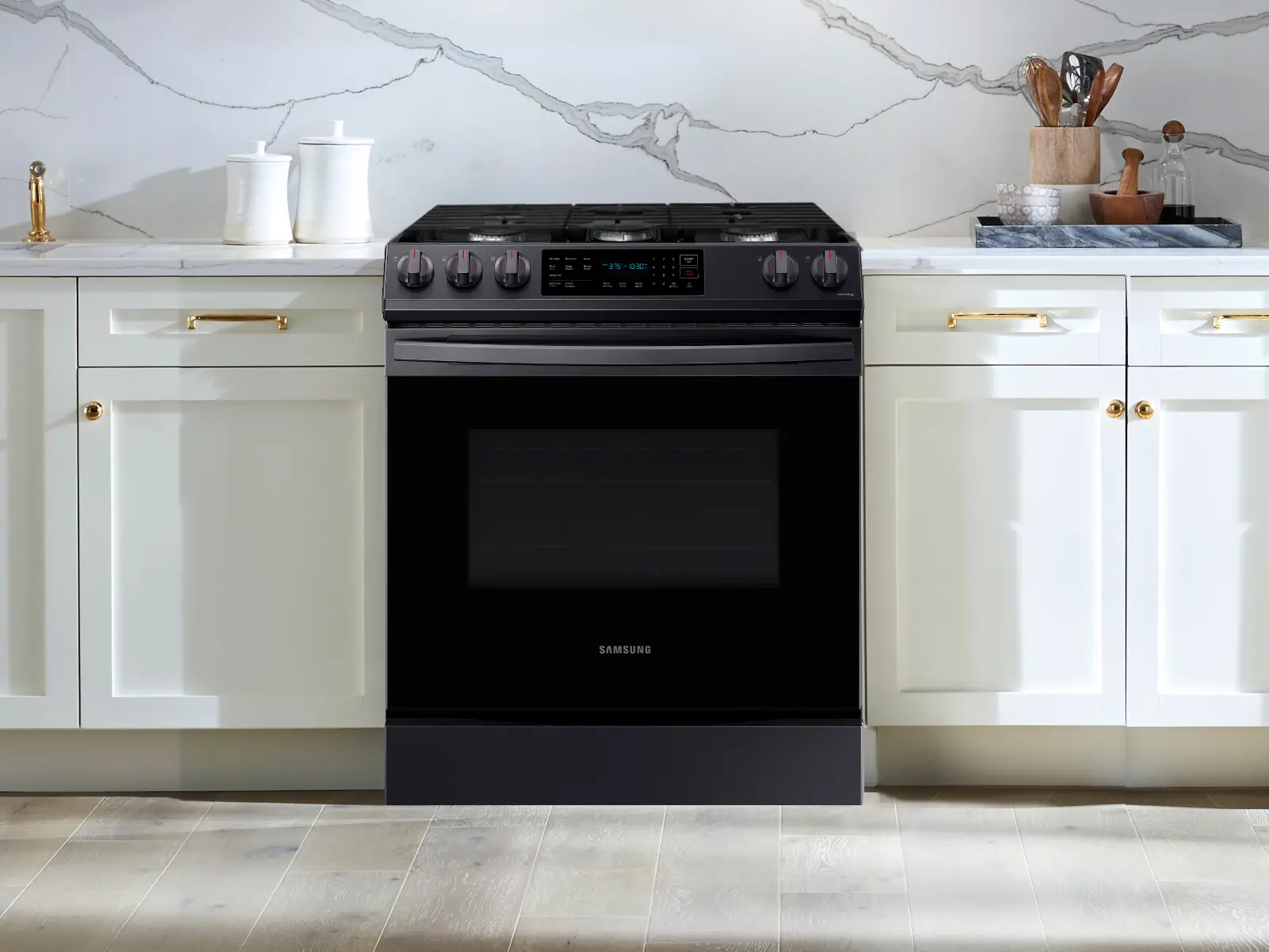 NX60T8311SG Samsung 30 Inch Slide In Gas Range - 6 cu. ft. Black Stainless Steel-8